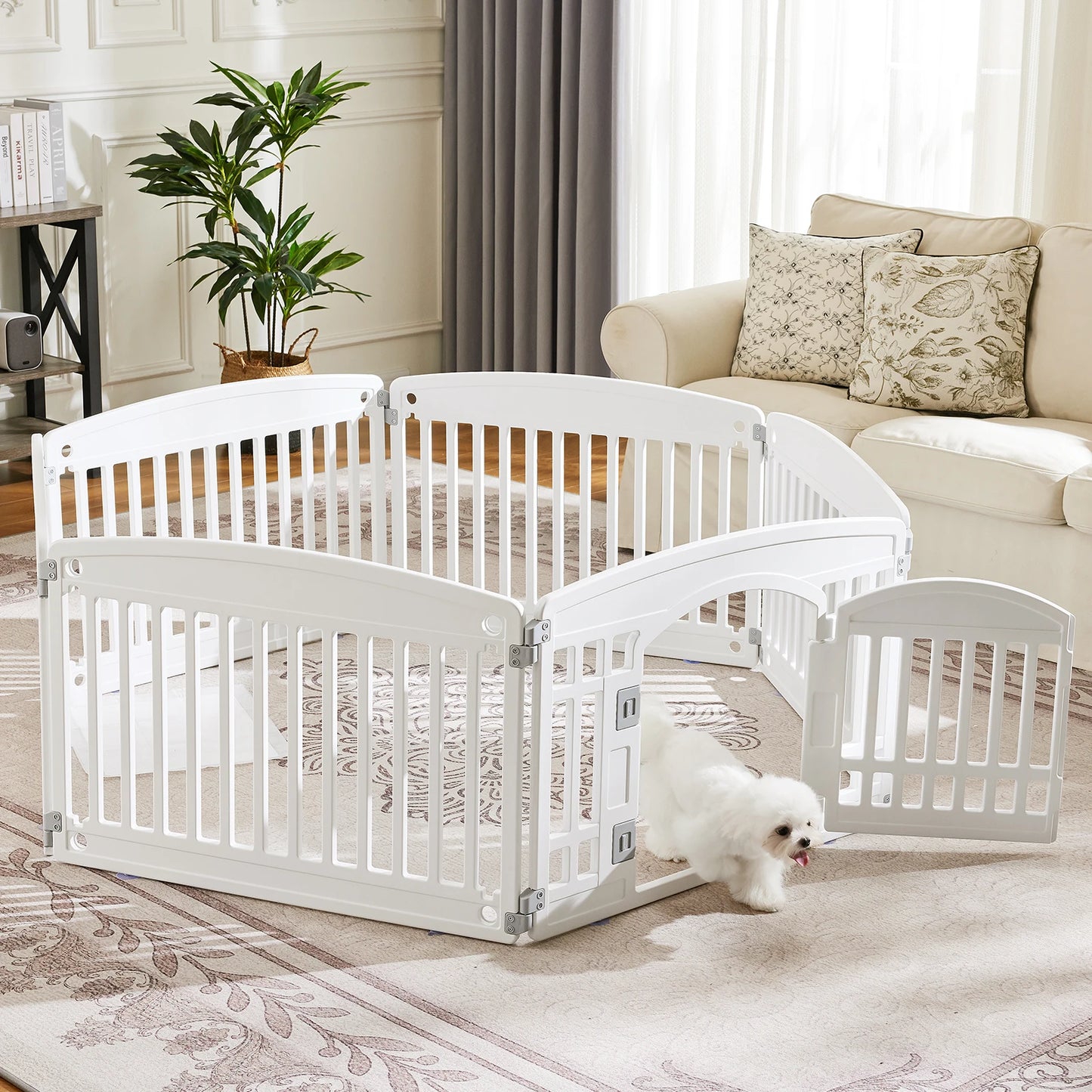 Hign-concerned Dog Playpen Indoor Outdoor Folding Portable