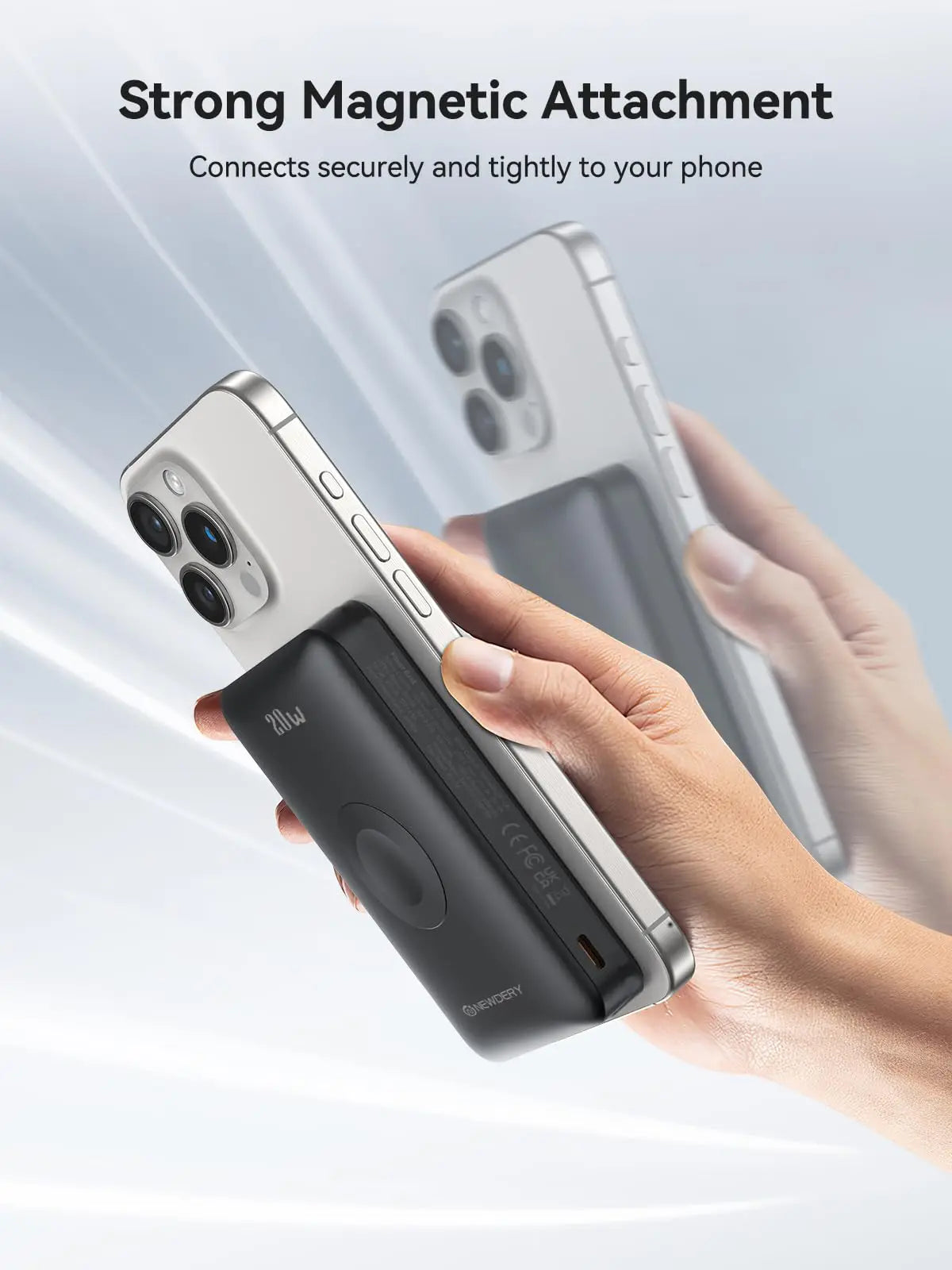 Newdery 10000mAh Magnetic Wireless Power Bank Apple Watch