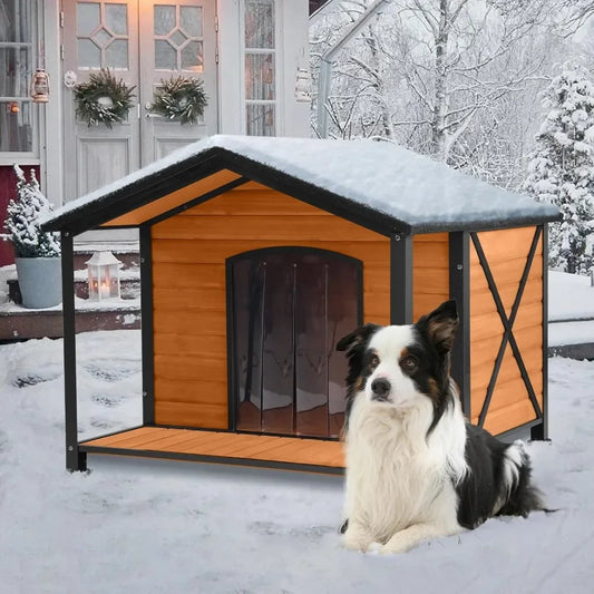 Guangbai Outdoor Dog House Weatherproof Wooden Shelter