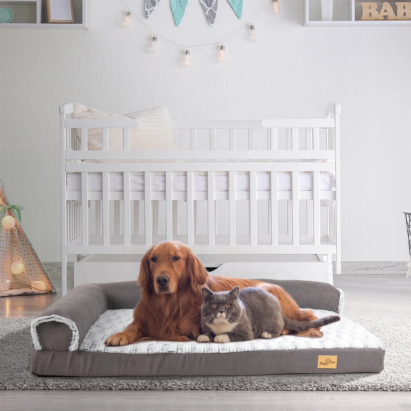BINGOPAWCN Waterproof Dog Bed Self Warming Pet Cuddler