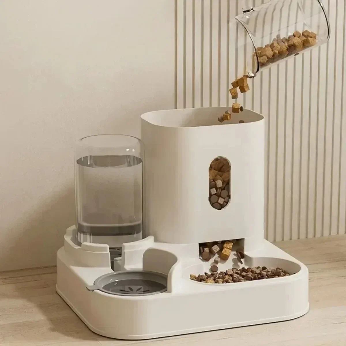 Automatic Cat and Dog Food Bowl with Water Fountain