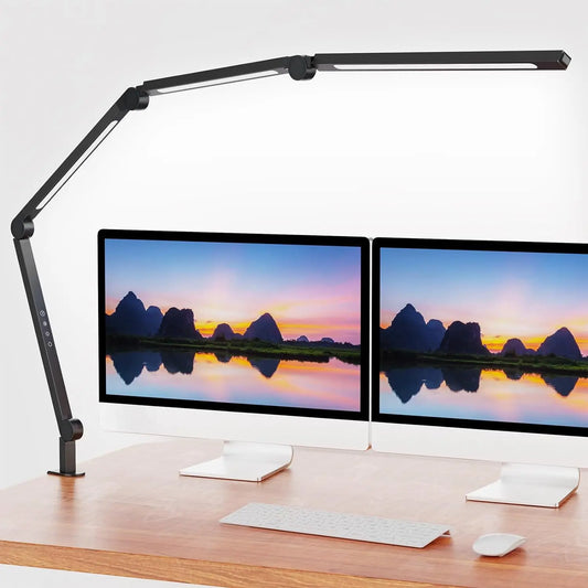 Aiopp LED Desk Lamp with Clip and Flexible Multi-Angle Design