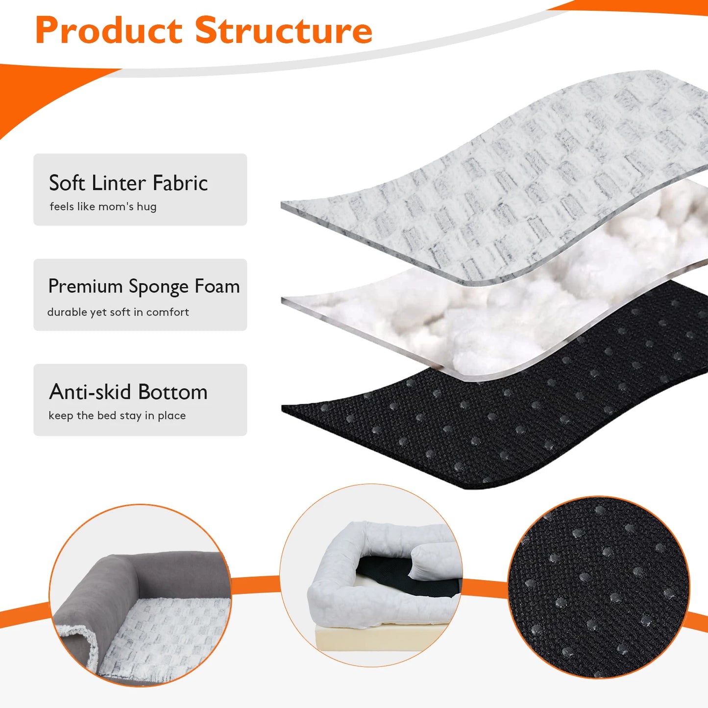 BINGOPAWCN Waterproof Dog Bed Self Warming Pet Cuddler