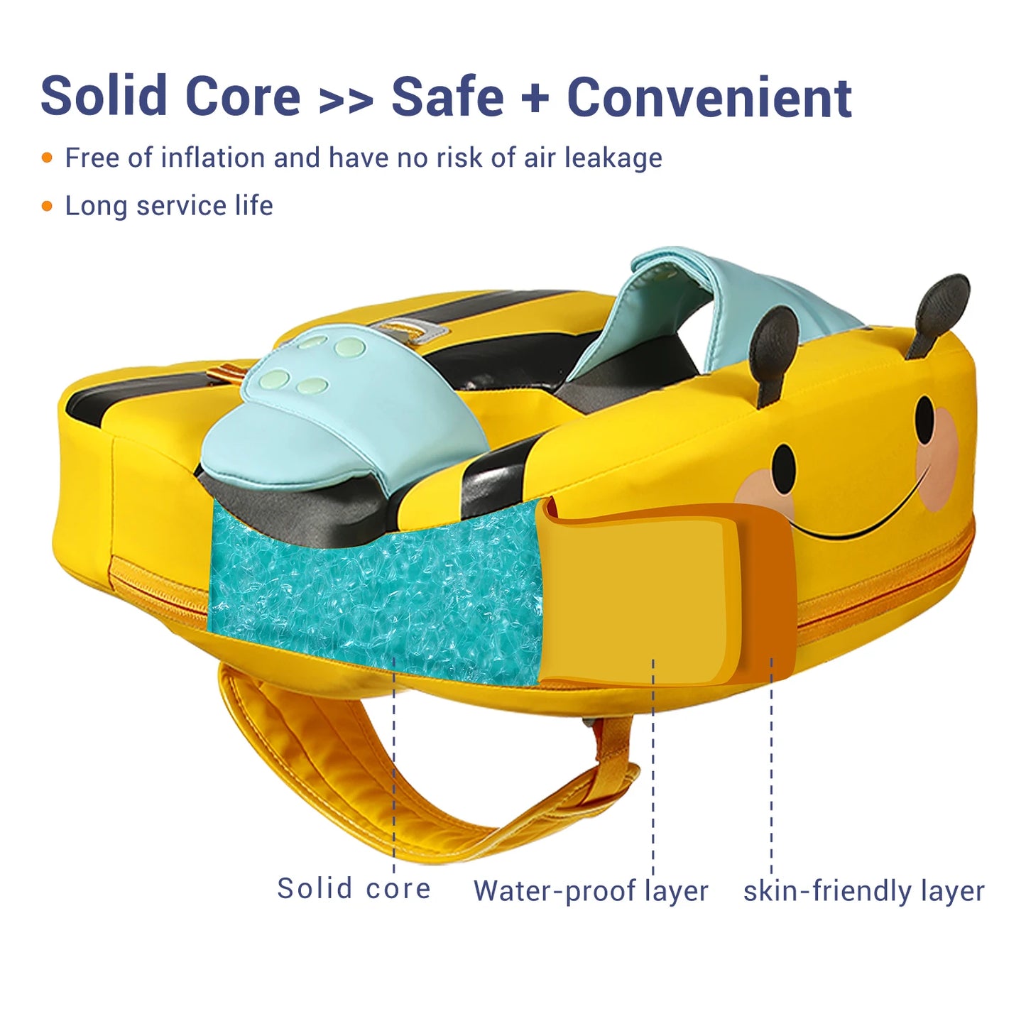 Mambobaby Baby Float With Sunshade And Safe Crotch Strap