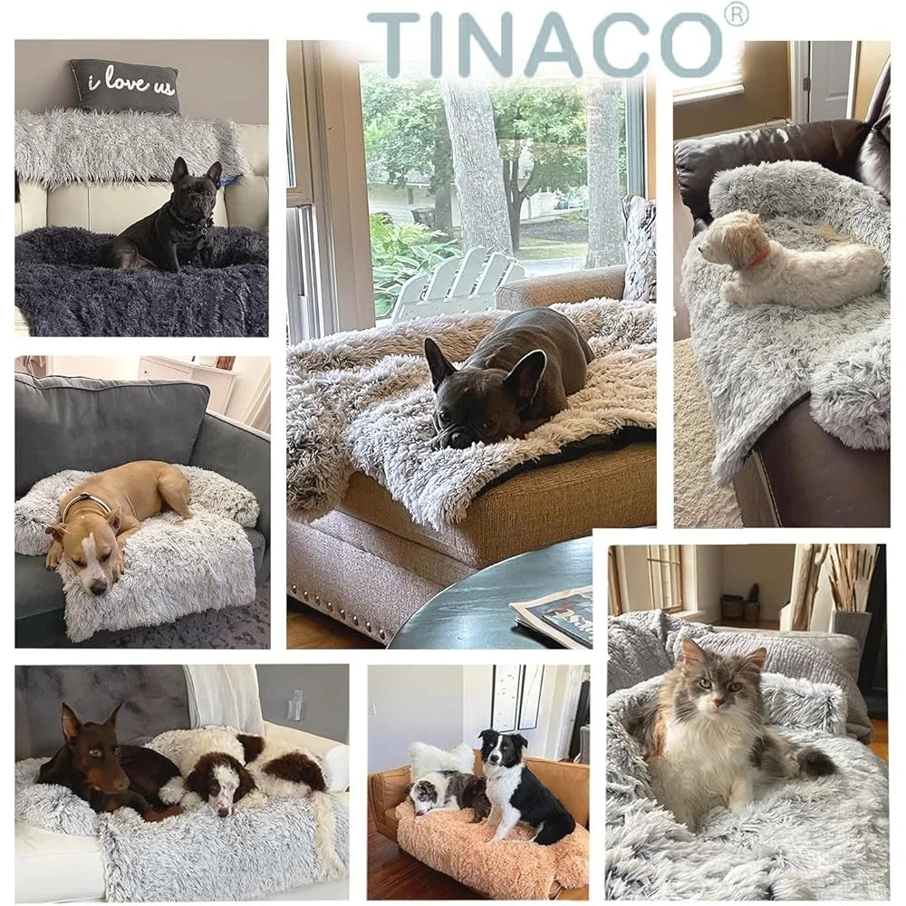 Fujian Waterproof Plush Pet Bed Mat With Faux Fur Protector