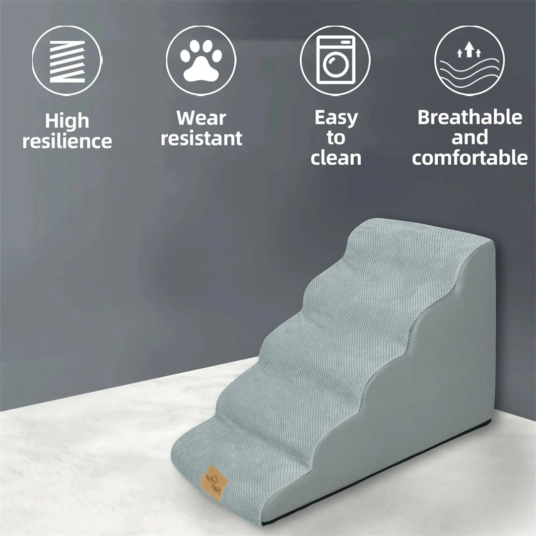 Dog Door Pet Stairs For High Beds With Washable Cover