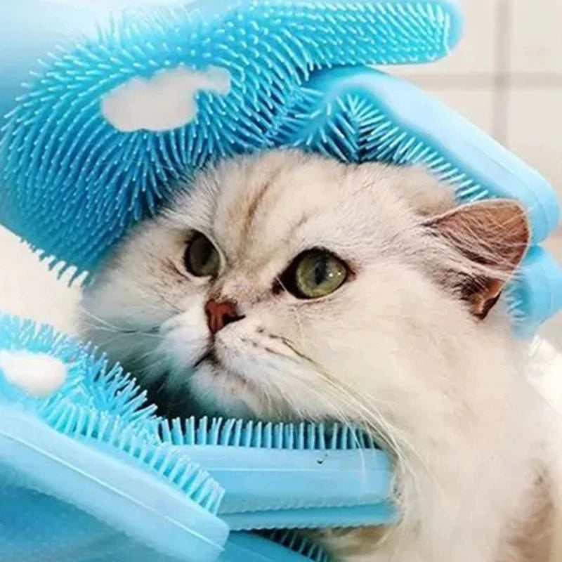 Hign Concerned Pet Grooming Bathing Gloves Silicone Massage