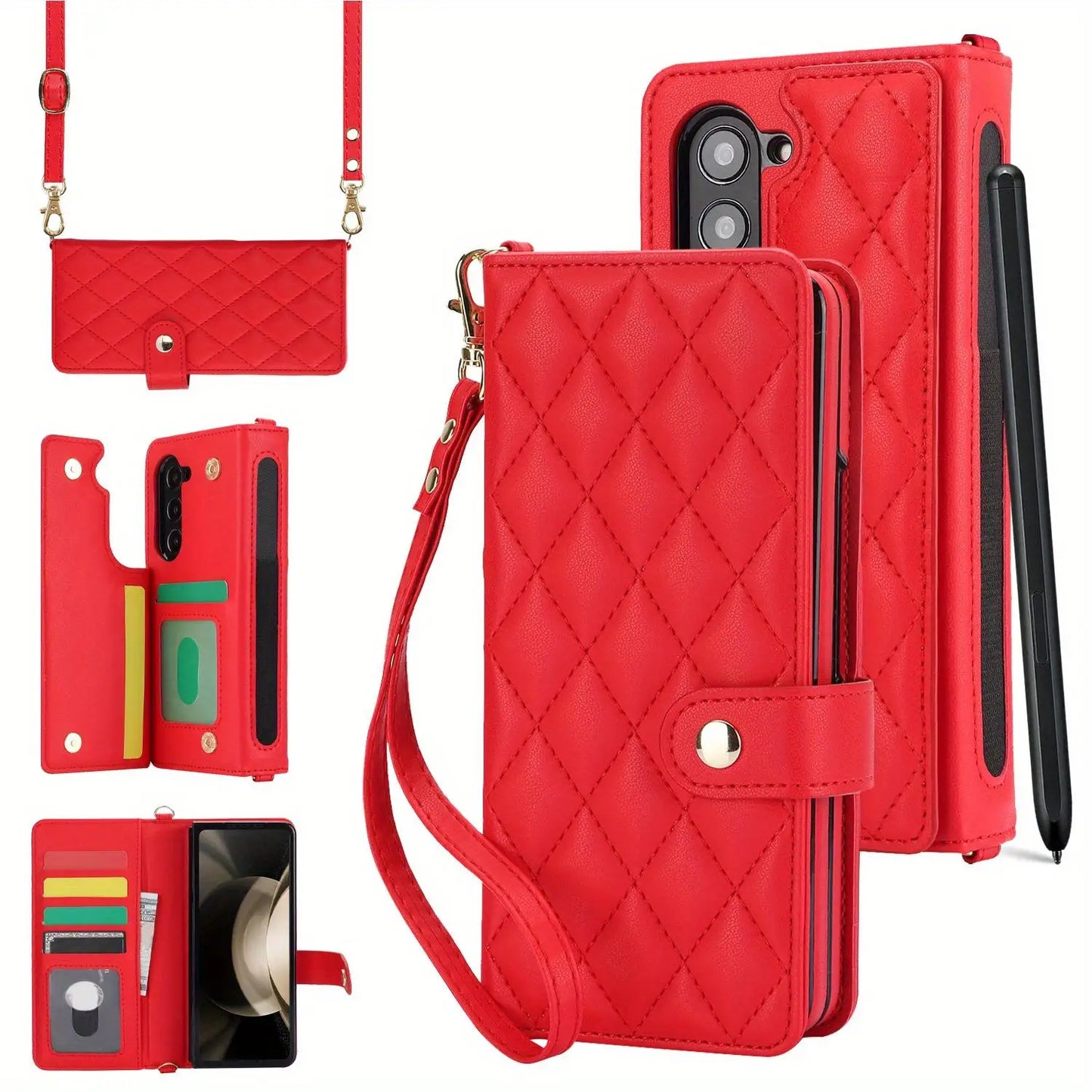 Design PU Leather Flip Wallet Case Samsung Galaxy Z Fold