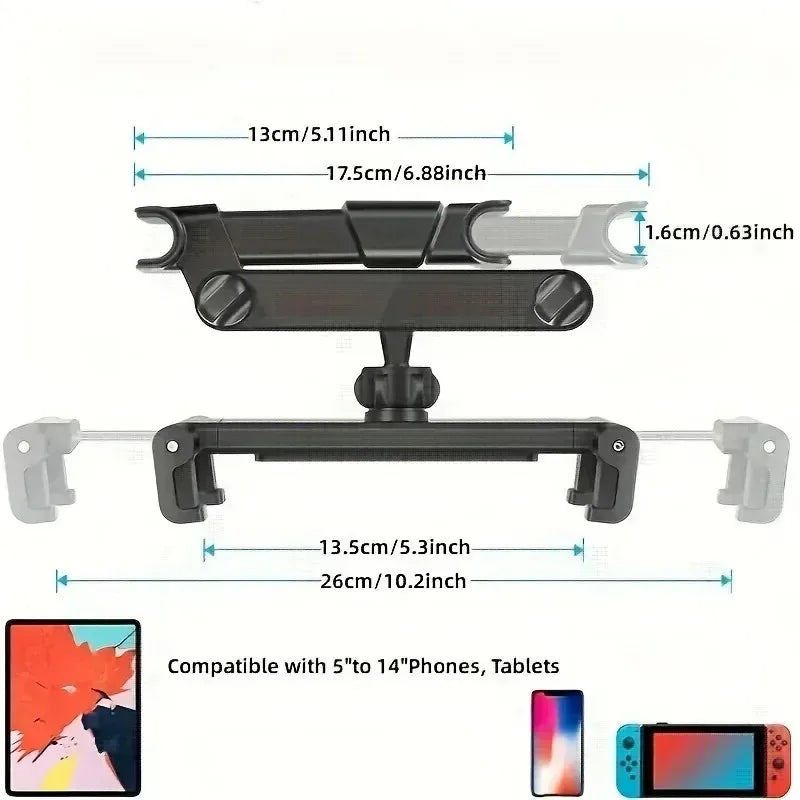 Ferising Kids Car Tablet Holder Headrest Mount 360 Rotation