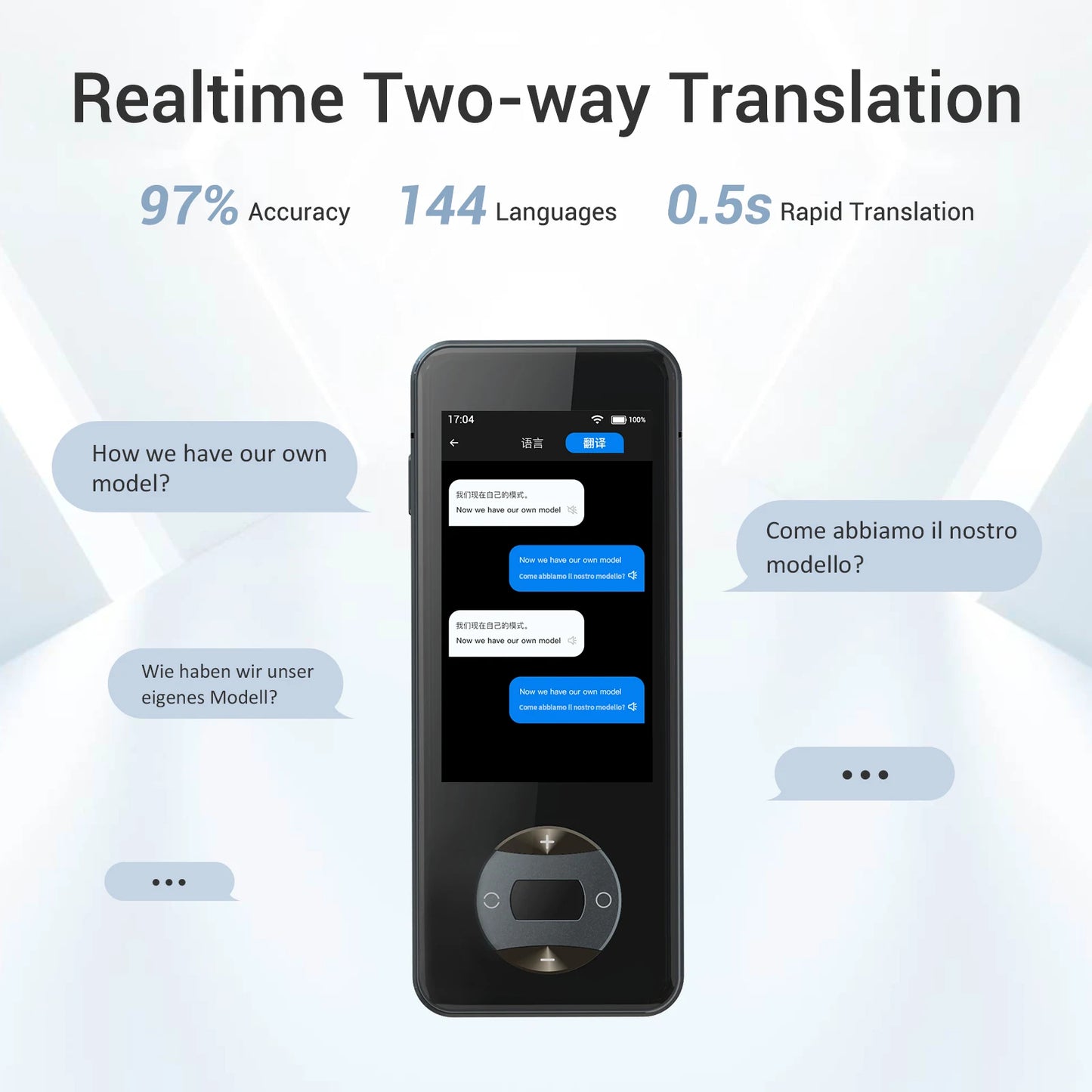 Wooask W10 Smart Translator 144 Languages Two Way Voice