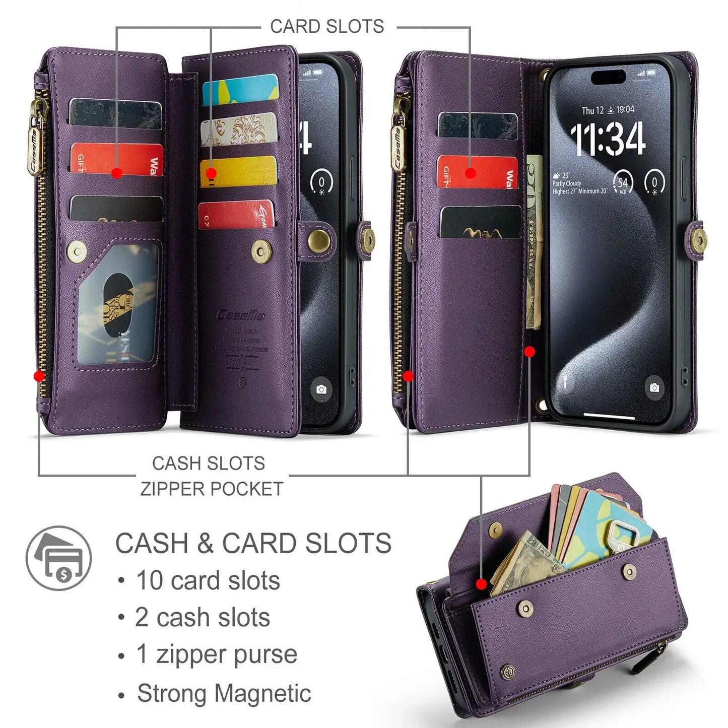 WeFor Crossbody Wallet Case for iPhone 11 Pro Max