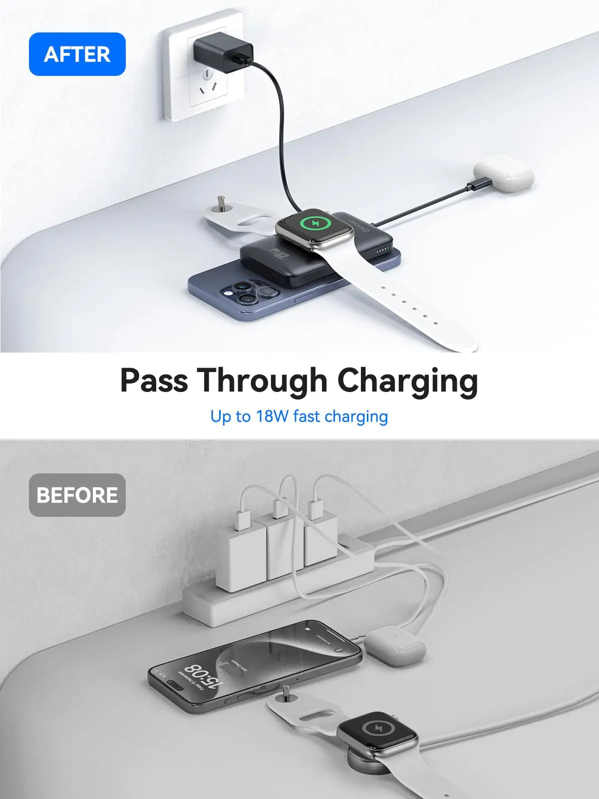 Newdery 10000mAh Magnetic Wireless Power Bank Apple Watch