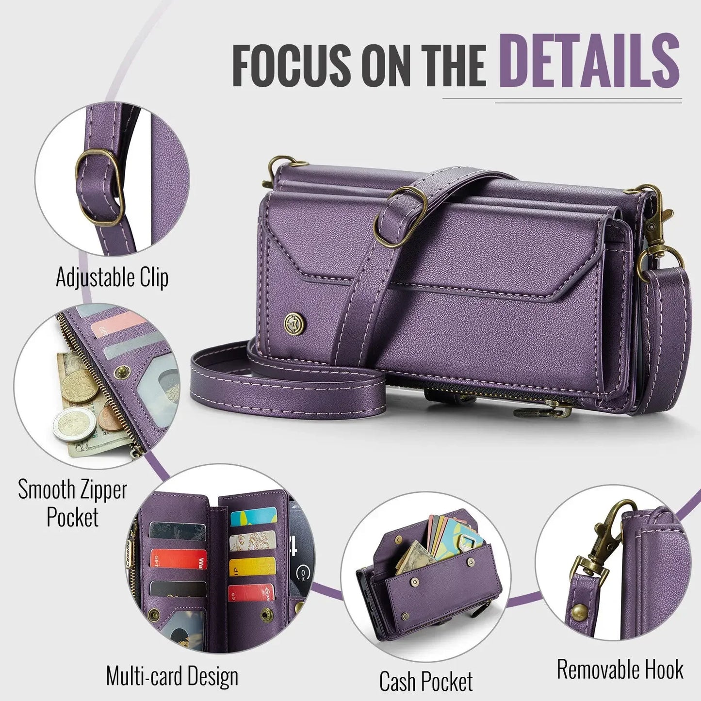 WeFor Crossbody Wallet Case for iPhone 11 Pro Max