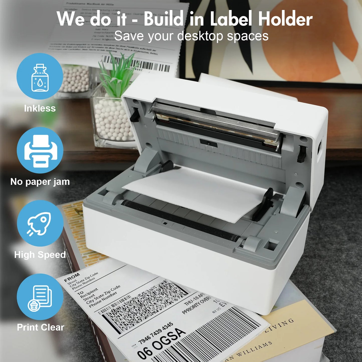 TakeYou Thermal Label Printer 300DPI 4x6 Wireless USB