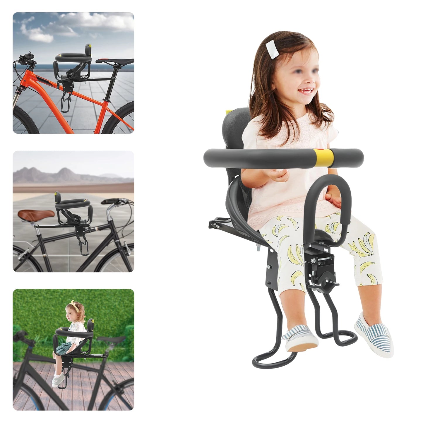 Hign-concerned Front Child Bike Seat Ages 8m-6y For Bicycles