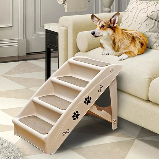 Hignconcerned Foldable Dog Ramp Steps for Easy Access