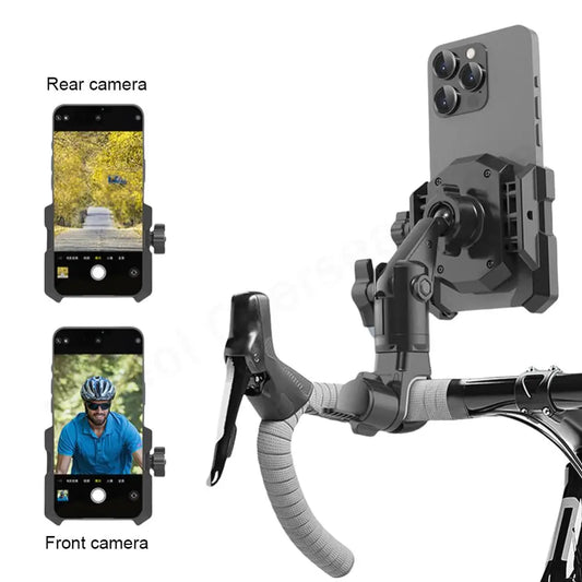 ALLOYSEED Motorcycle Phone Mount 360 Rotation Clip Holder