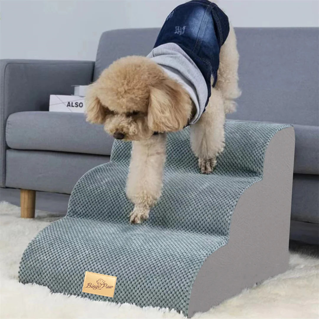 Dog Door Pet Stairs For High Beds With Washable Cover
