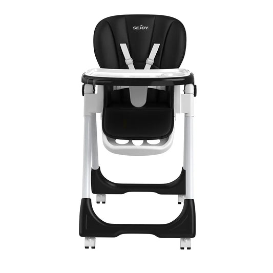 Sejoy Foldable Baby High Chair With Adjustable Backrest