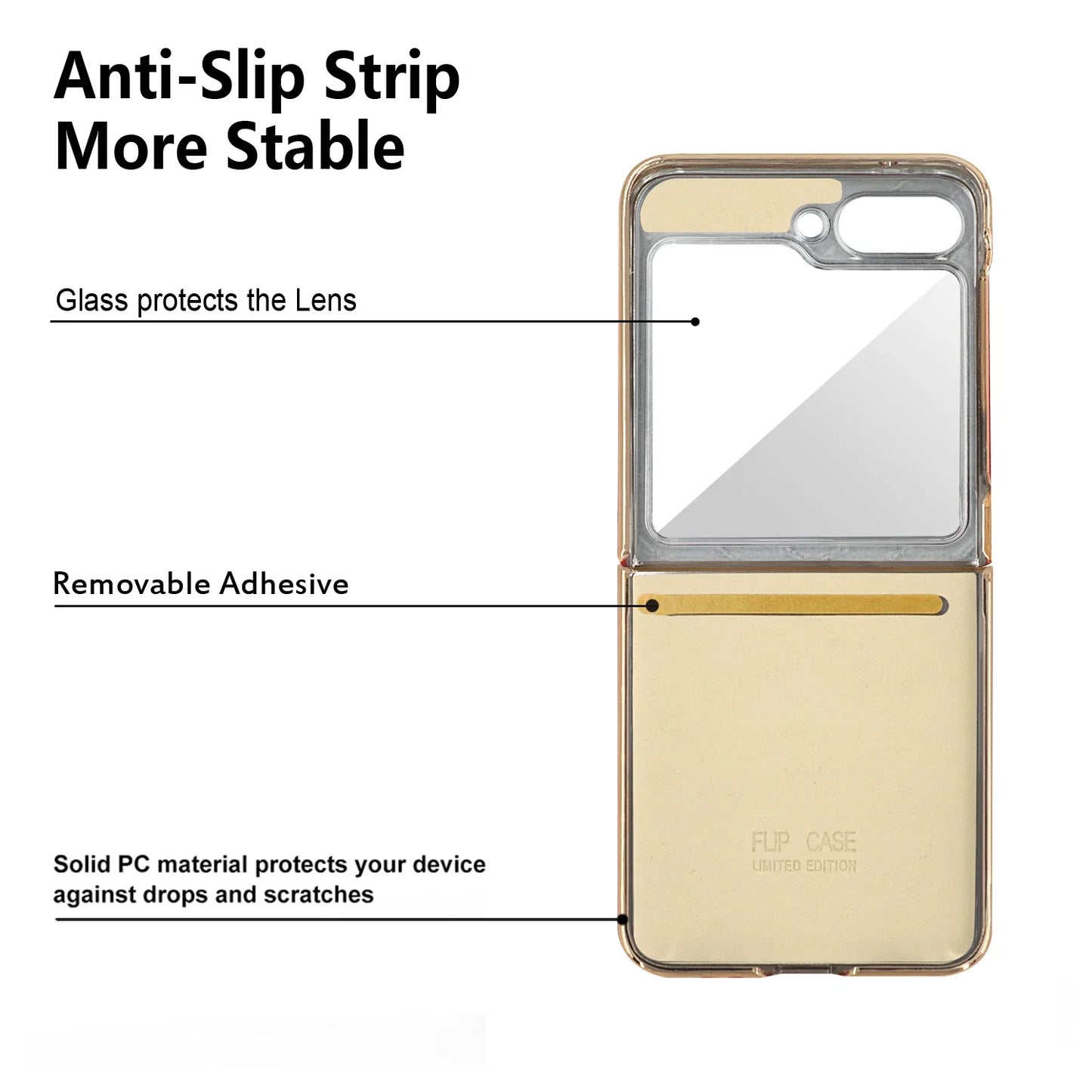 Samsung Galaxy Z Flip Ring Holder Kickstand Leather Case