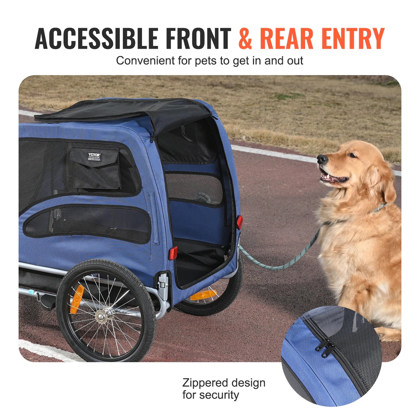 SucceBuy Pet Cart Bicycle Carrier Dog Bike Trailer Travel