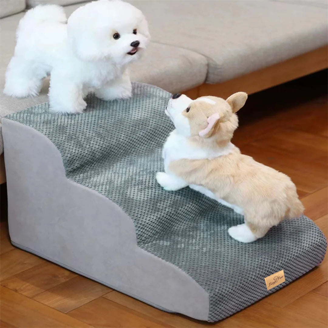 Dog Door Pet Stairs For High Beds With Washable Cover