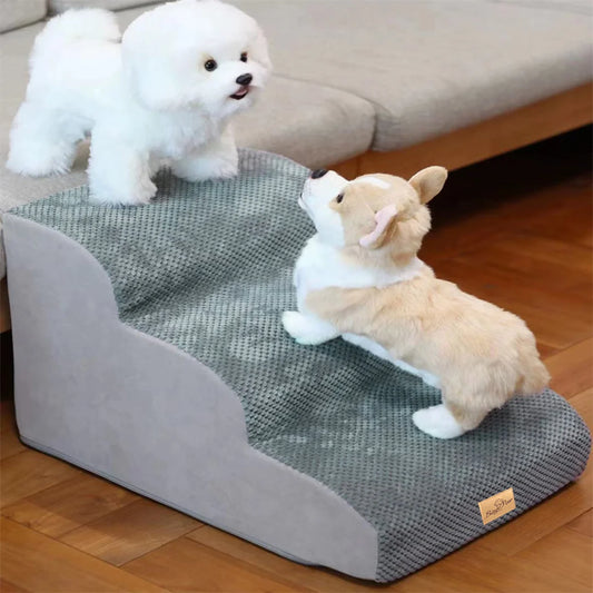 Dog Door Pet Stairs For High Beds With Washable Cover