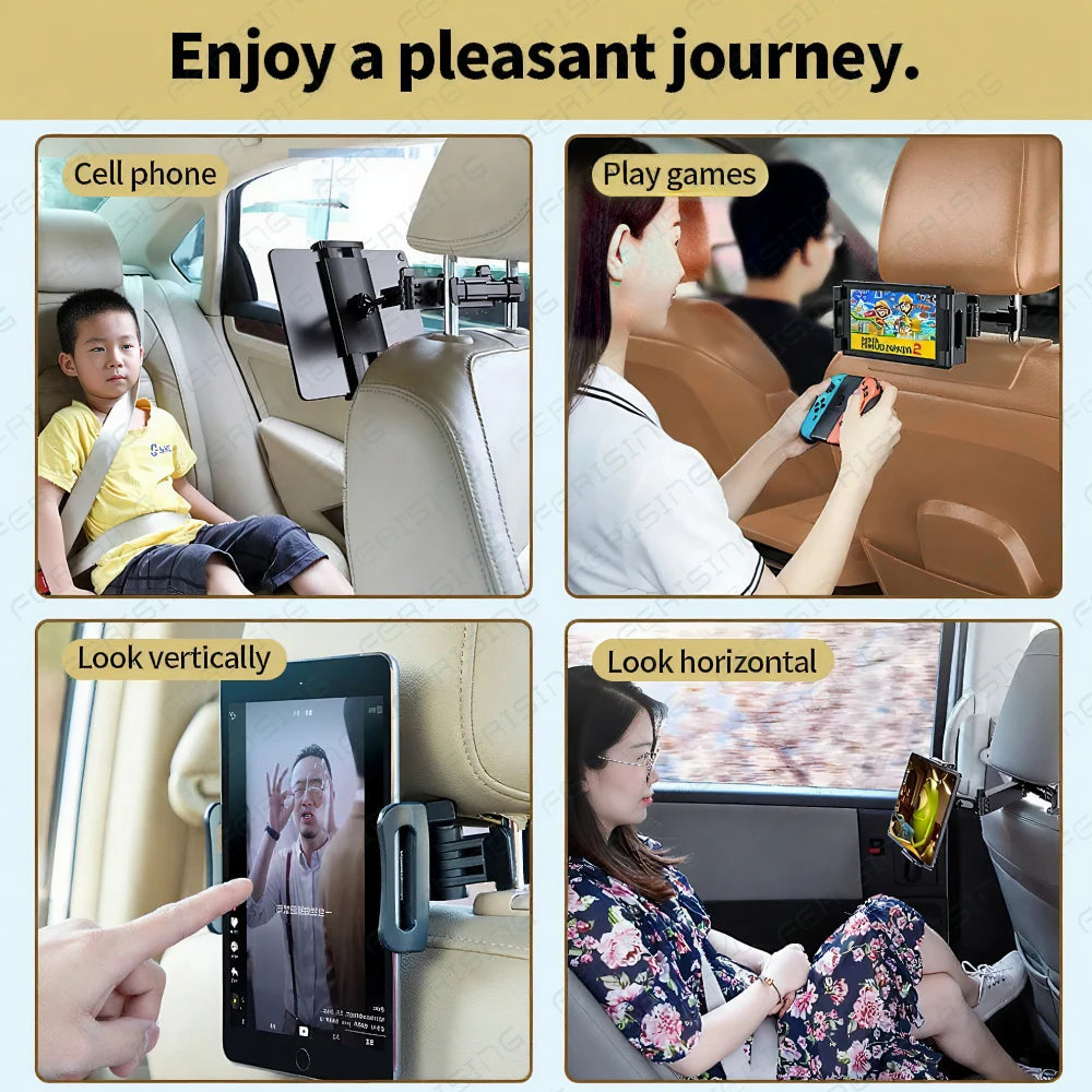 Ferising Kids Car Tablet Holder Headrest Mount 360 Rotation
