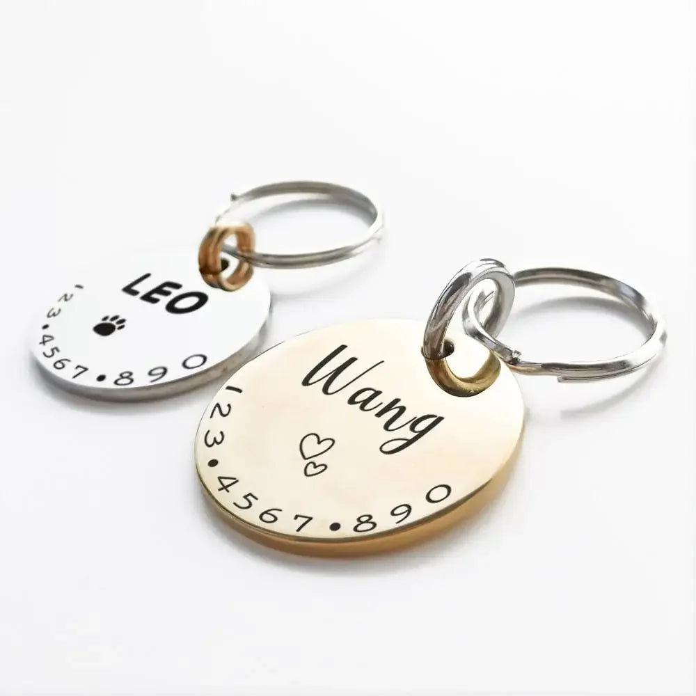 Custom Engraved Pet ID Tag For Dog Cat MW001 Chainlink