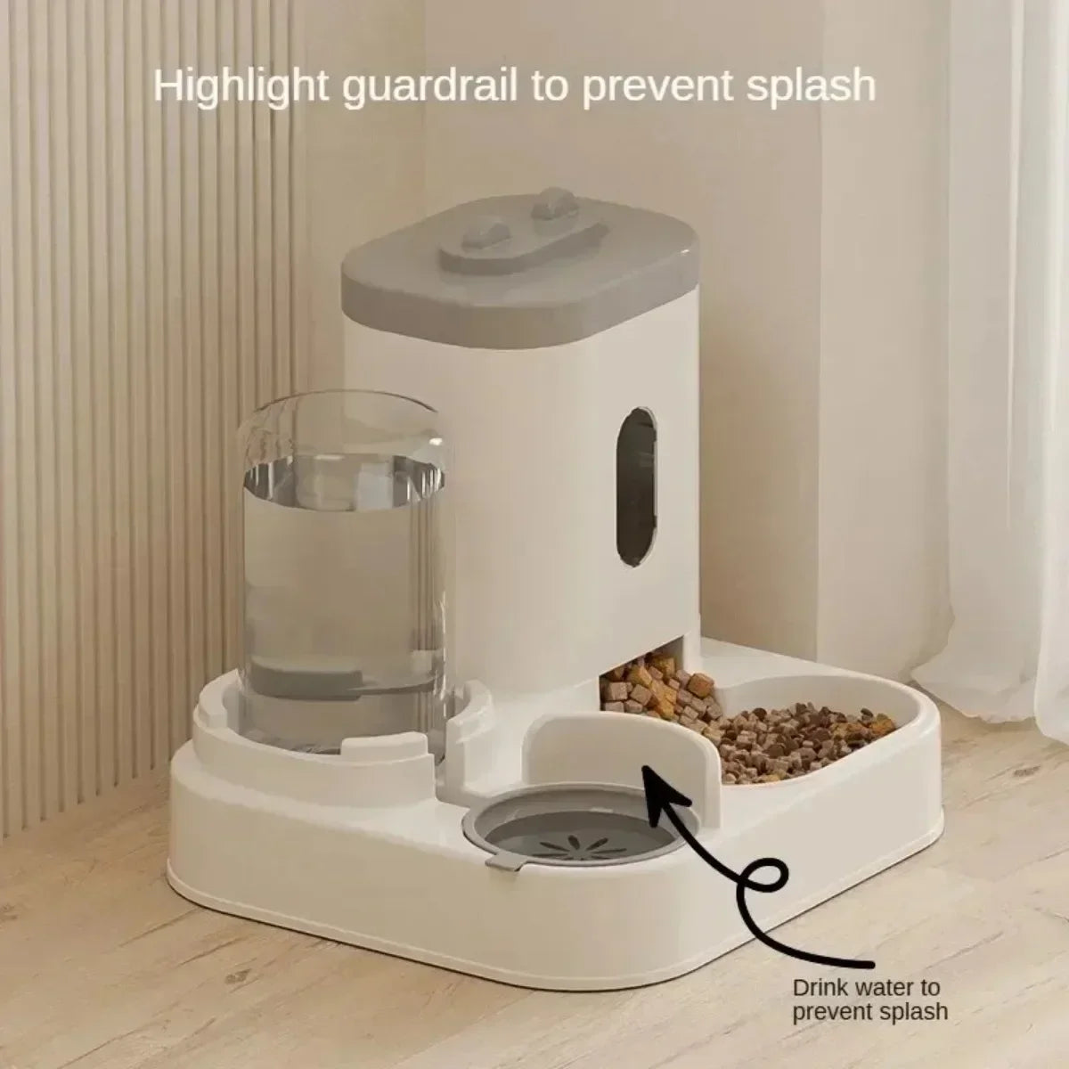 Automatic Cat and Dog Food Bowl with Water Fountain