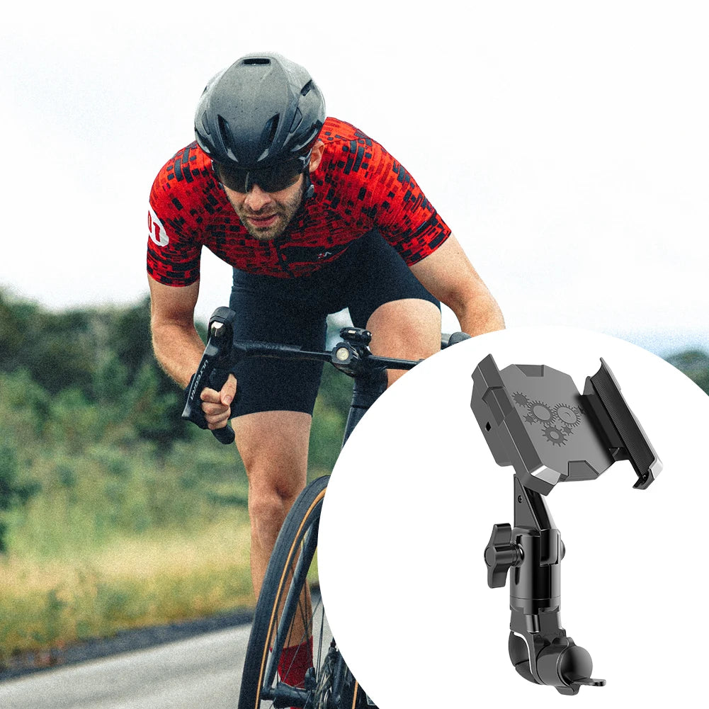 ALLOYSEED Motorcycle Phone Mount 360 Rotation Clip Holder