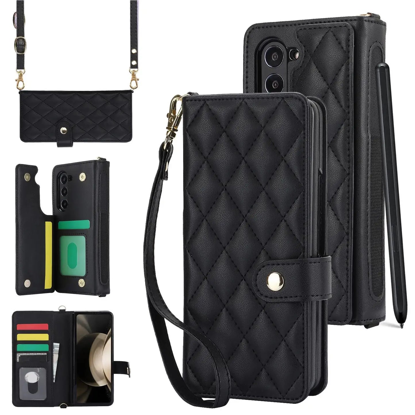 Design PU Leather Flip Wallet Case Samsung Galaxy Z Fold