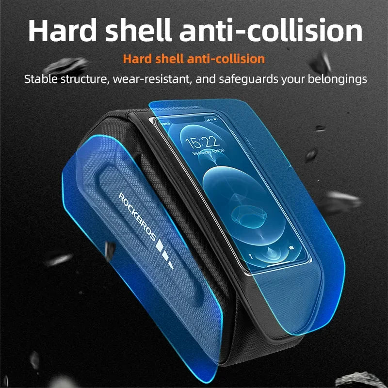 ROCKBROS Bike Bag Front Frame Touch Screen Phone Holder