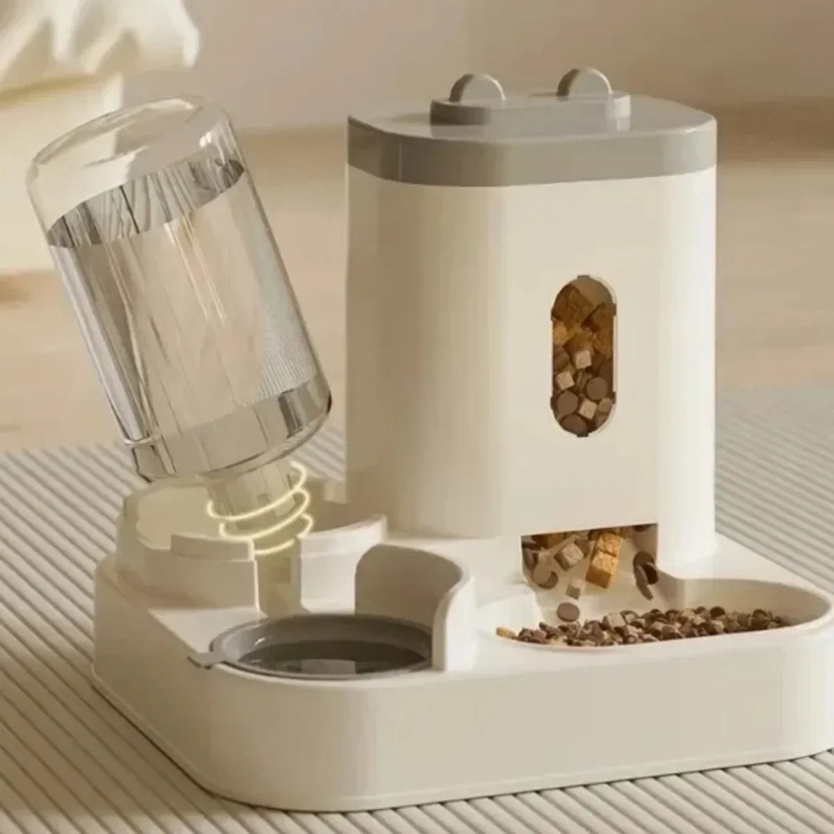 Automatic Cat and Dog Food Bowl with Water Fountain