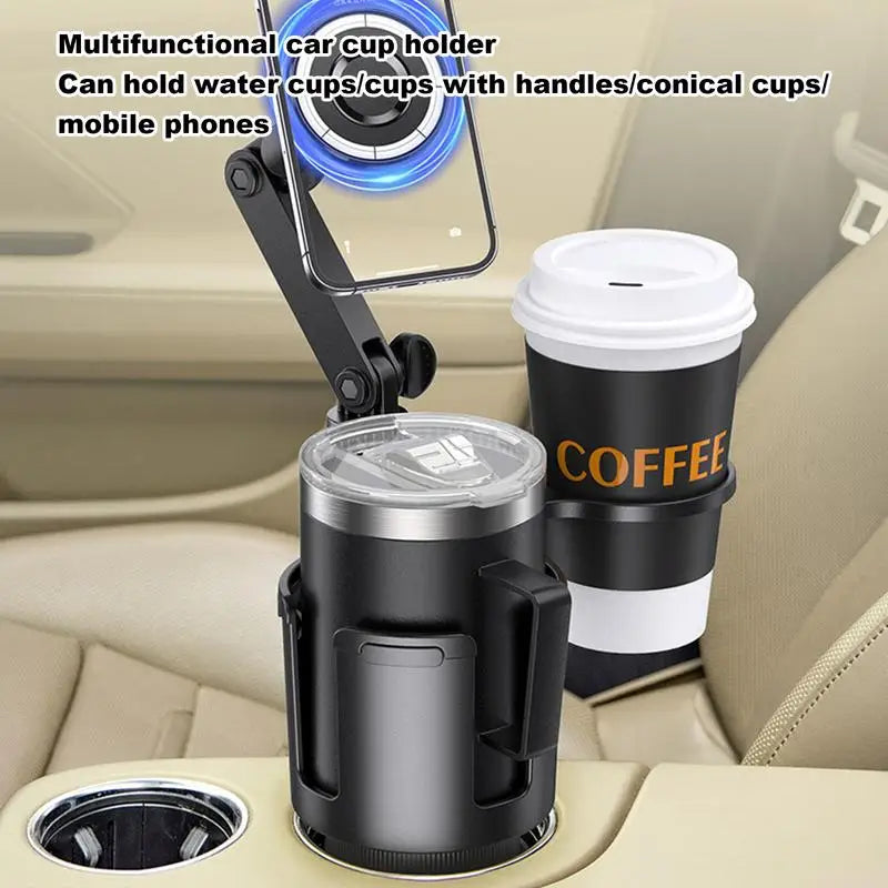 Tmddotda Car Cup Holder Phone Mount Dual Cup Holders