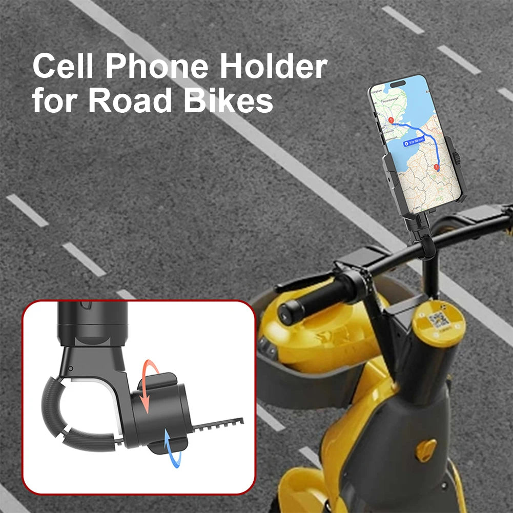ALLOYSEED Motorcycle Phone Mount 360 Rotation Clip Holder