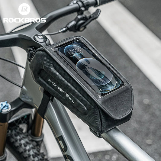 ROCKBROS Bike Bag Front Frame Touch Screen Phone Holder