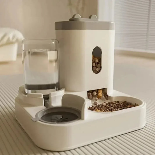 Automatic Cat and Dog Food Bowl with Water Fountain