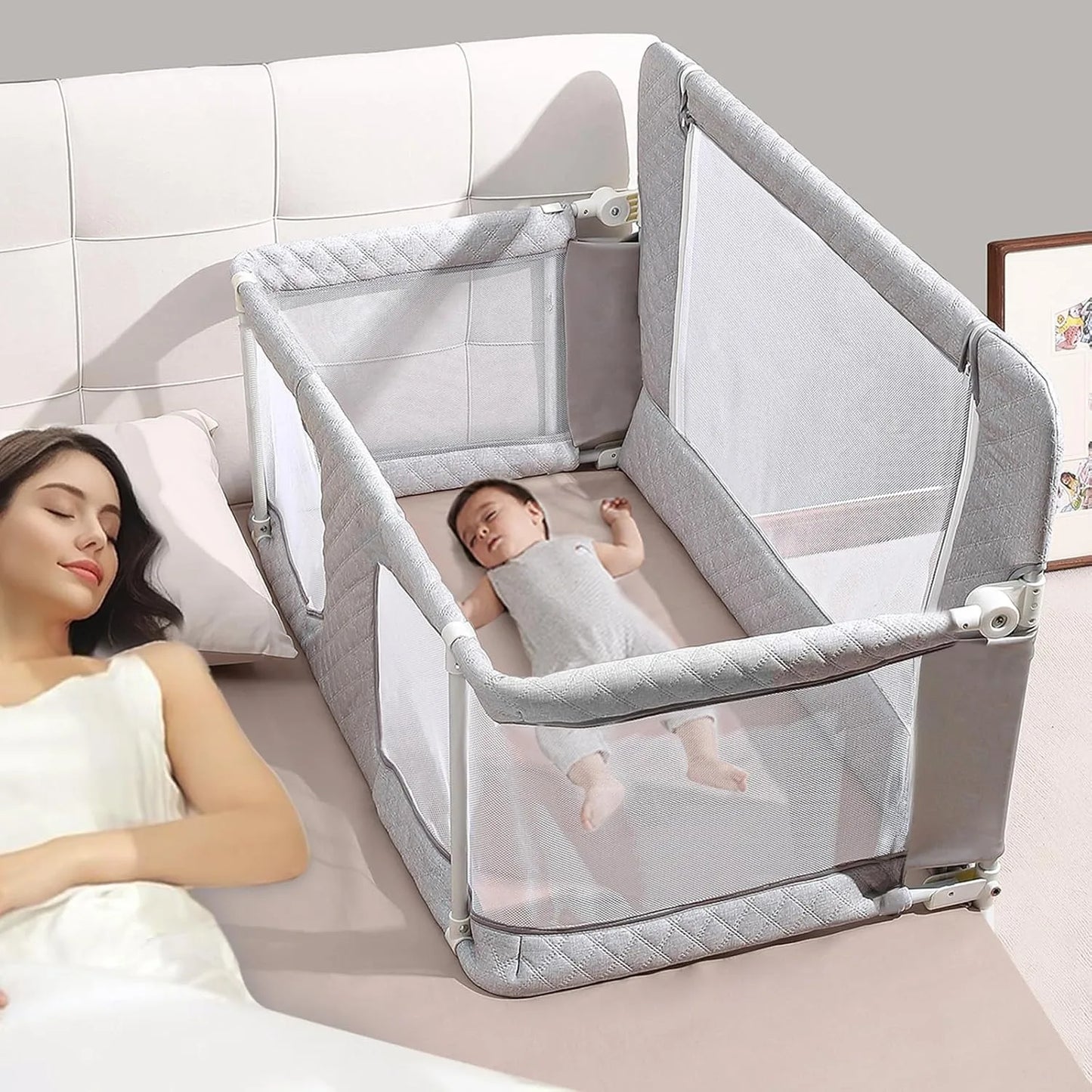3 In 1 Folding Baby Crib Portable Co Sleep Sleeper