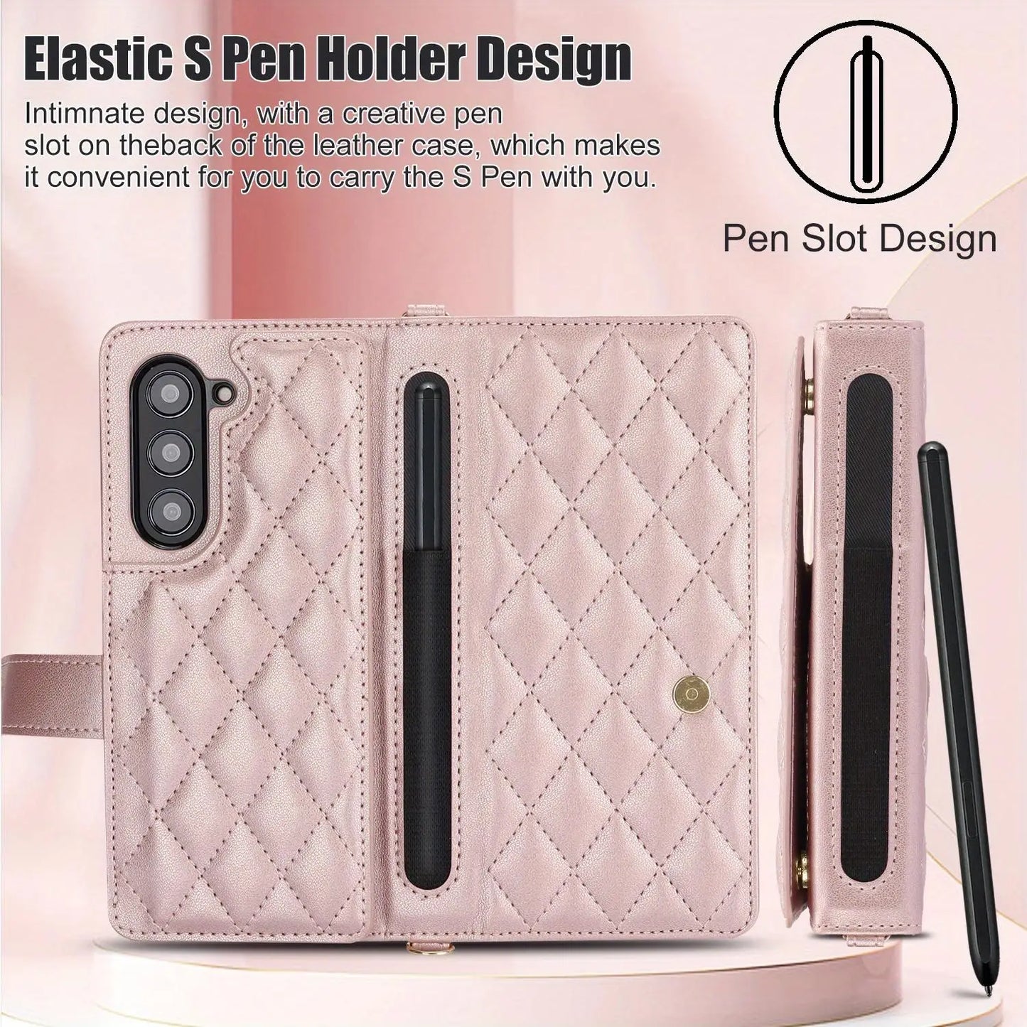 Design PU Leather Flip Wallet Case Samsung Galaxy Z Fold
