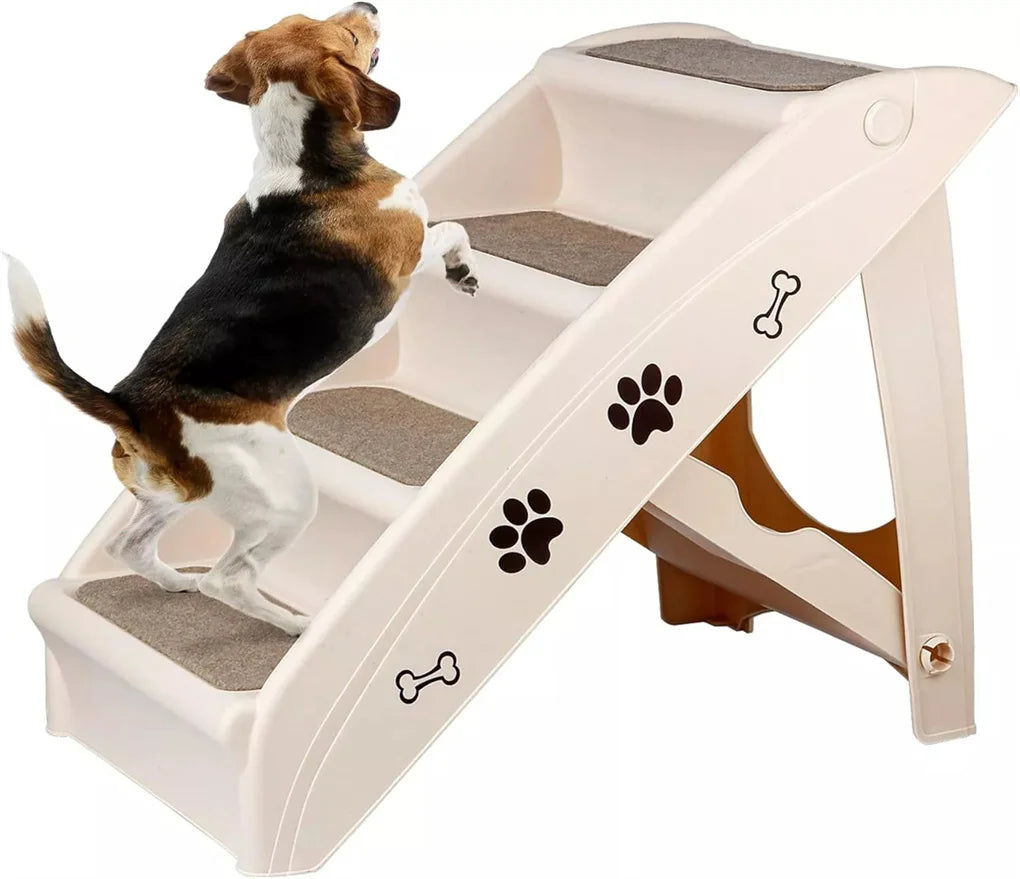 Hignconcerned Foldable Dog Ramp Steps for Easy Access