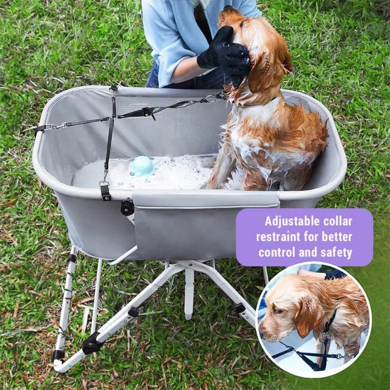 NONE Elevated Dog Bath Tub Foldable Grooming Station