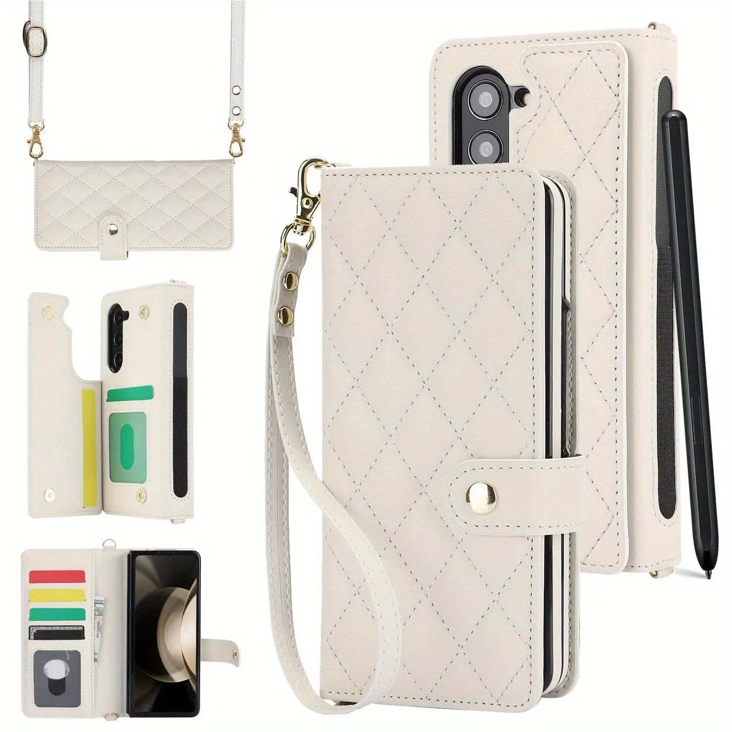 Design PU Leather Flip Wallet Case Samsung Galaxy Z Fold