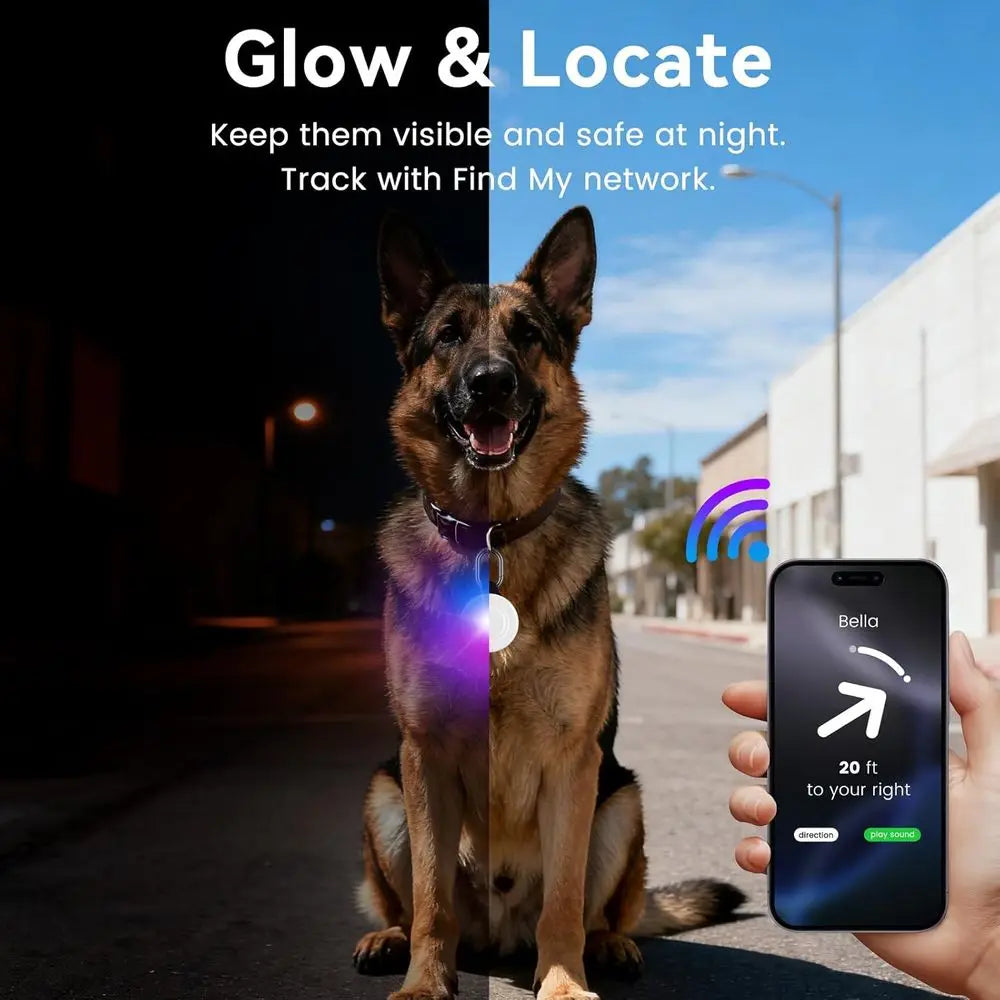 GPS Tracker And Dog Light For iOS Pets Waterproof IP68