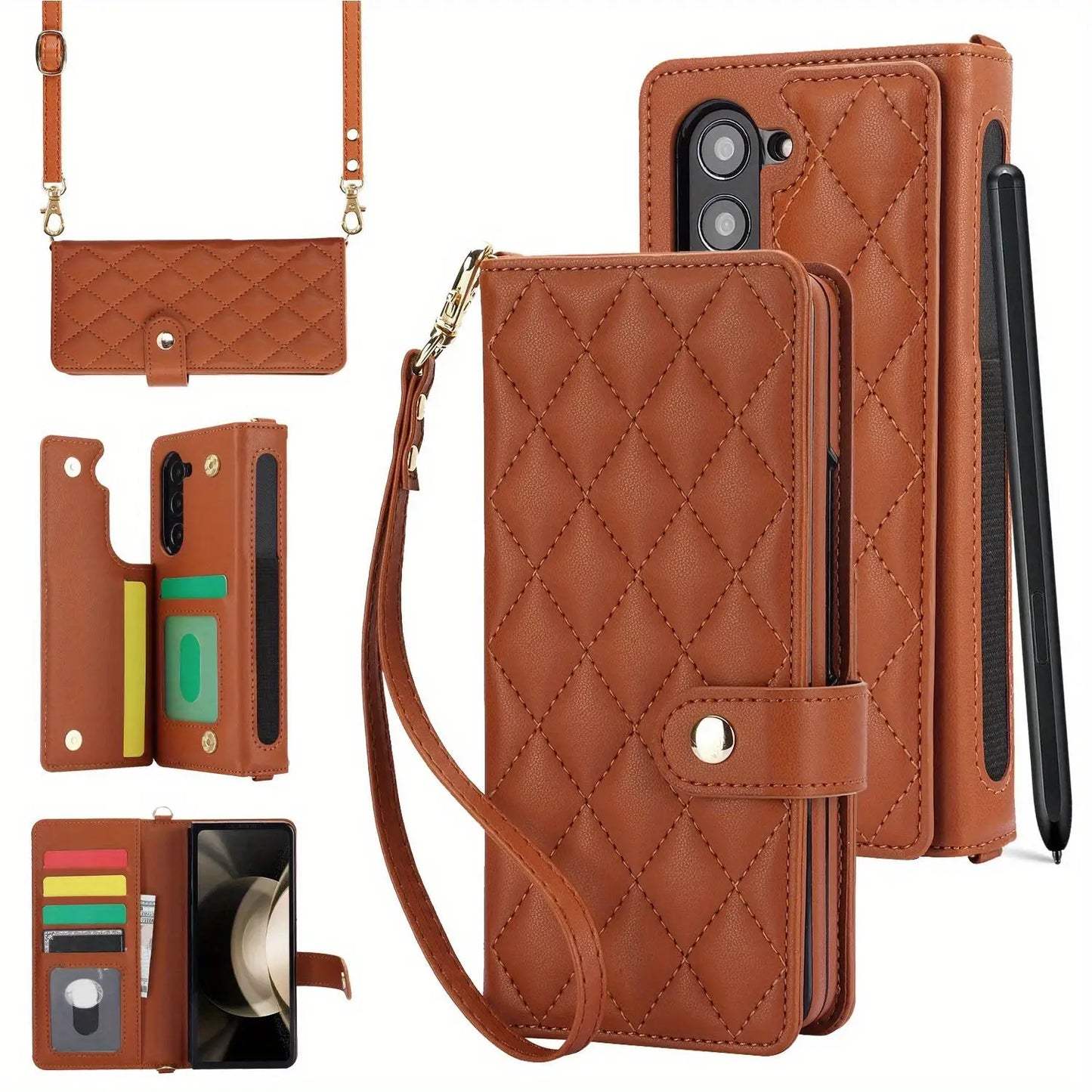 Design PU Leather Flip Wallet Case Samsung Galaxy Z Fold