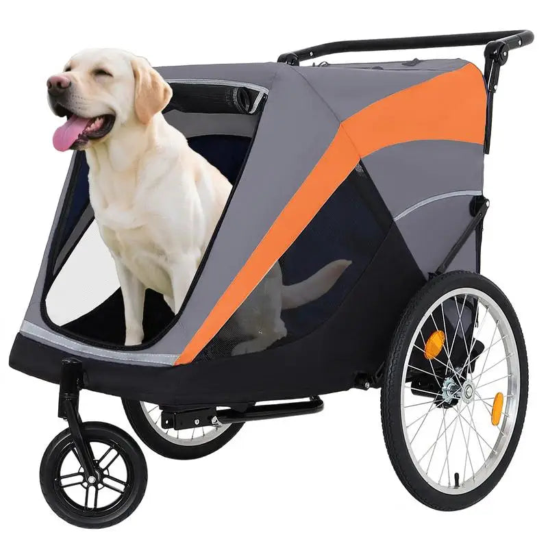 2 In 1 Pet Trailer And Stroller With Detachable Hitch