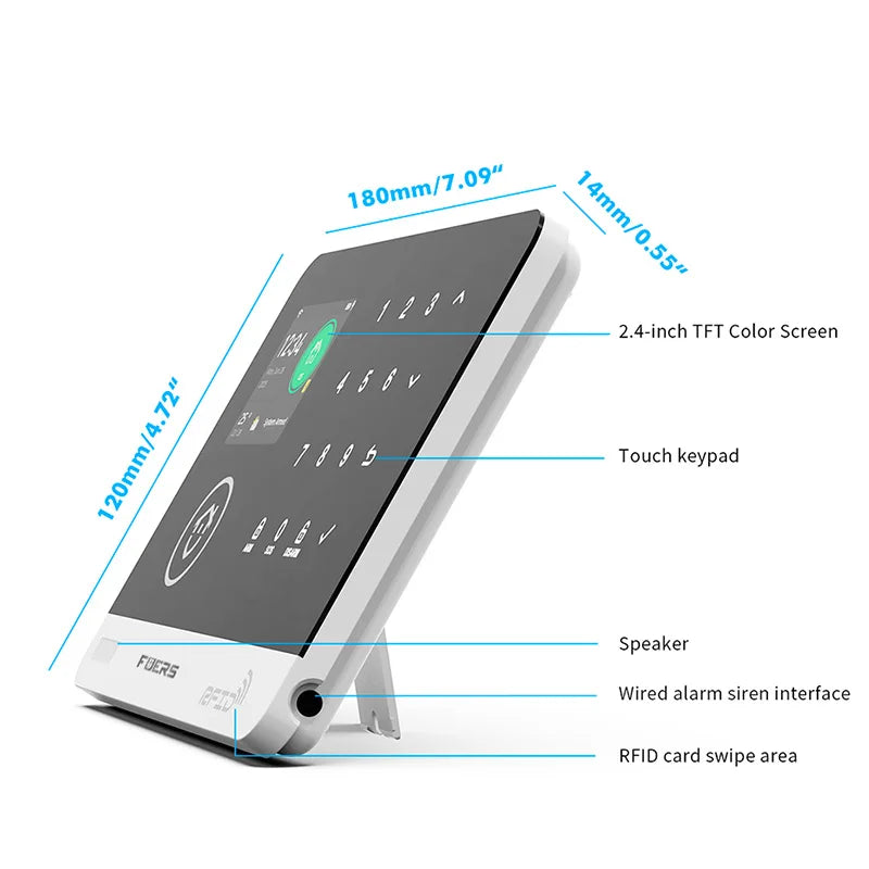 Fuers Home Alarm System With WiFi GSM Door Motion Sensor