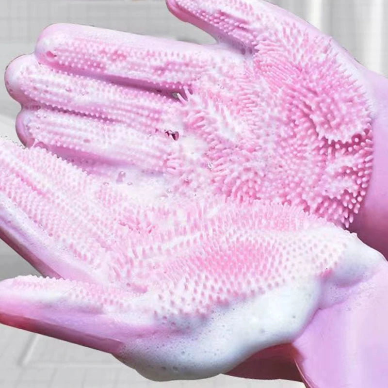 Hign Concerned Pet Grooming Bathing Gloves Silicone Massage