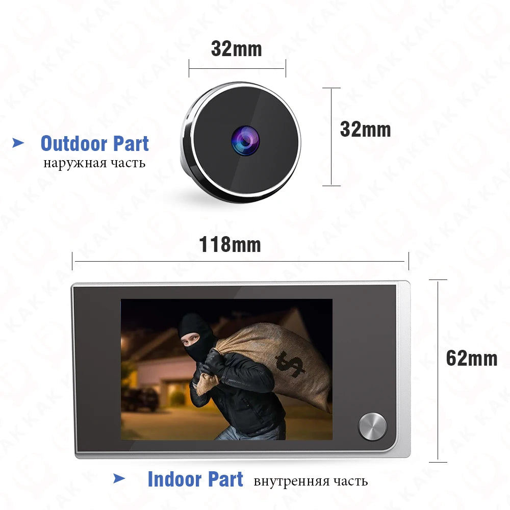 KAK Digital Door Peephole Camera 120 Degree Wide Angle
