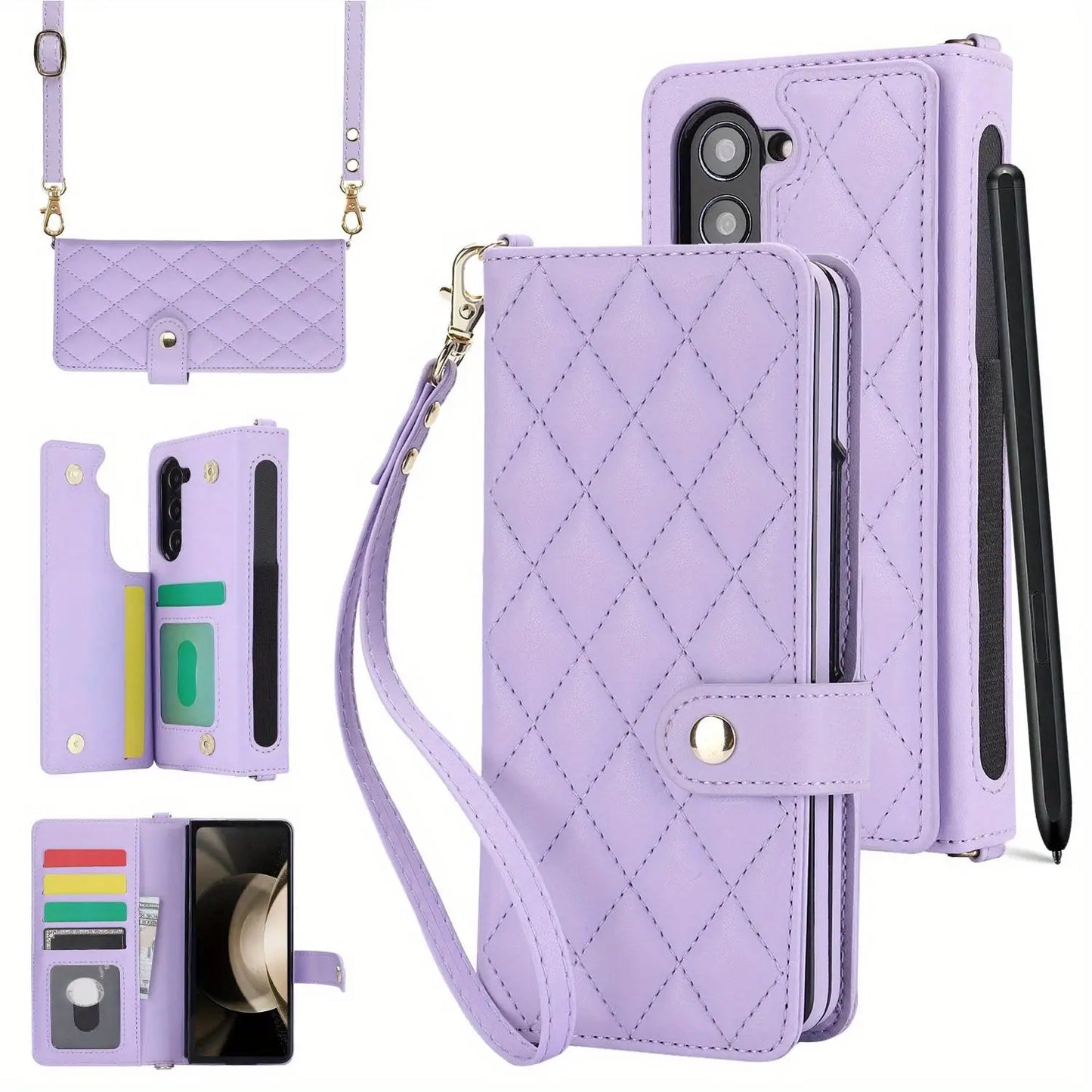 Design PU Leather Flip Wallet Case Samsung Galaxy Z Fold